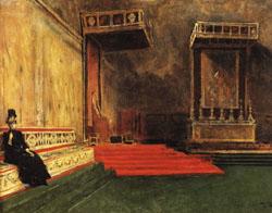 Leon Bonnat Interior of the Sistine Chapel oil painting picture